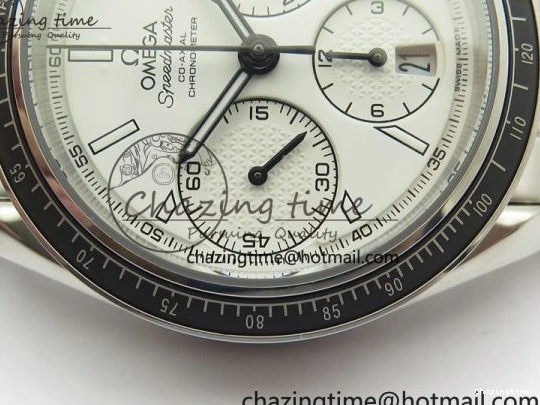 0207 Elegant Speedmaster Racing Master SS HRF 1:1 Best Edition White Dial on SS Bracelet A 7864